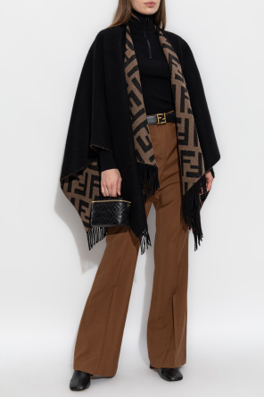 Poncho con flecos od Fendi