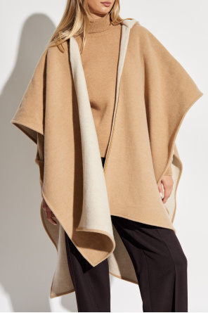 Fendi Wool poncho with hood