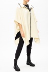 Moncler cream Poncho with logo