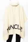 Moncler cream Poncho with logo