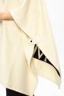 Moncler cream Poncho with logo