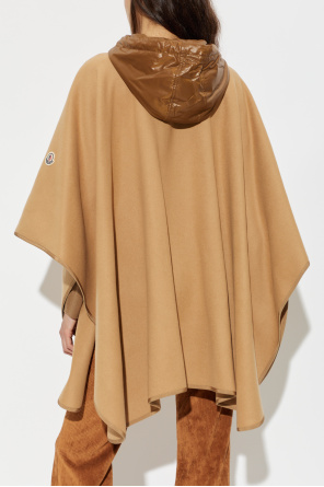 Moncler Wool poncho with hood