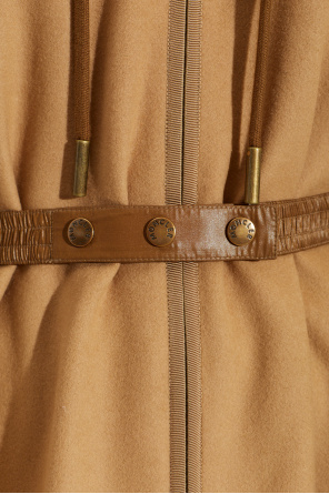 Moncler Wool poncho with hood
