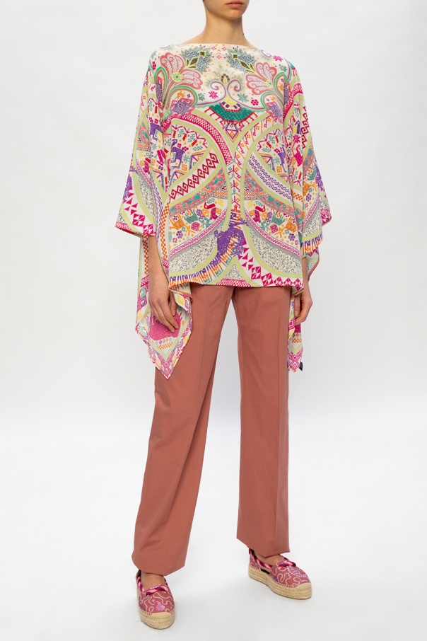 Etro Patterned poncho