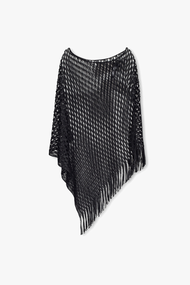 PRACTICAL AND STYLISH OUTERWEAR ‘Oro’ openwork poncho