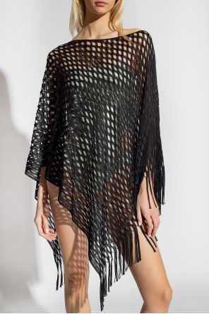 PRACTICAL AND STYLISH OUTERWEAR ‘Oro’ openwork poncho