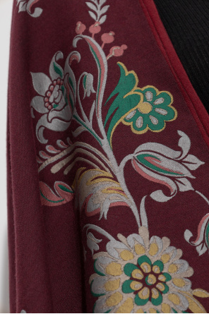 Etro Poncho com acabamento em lã