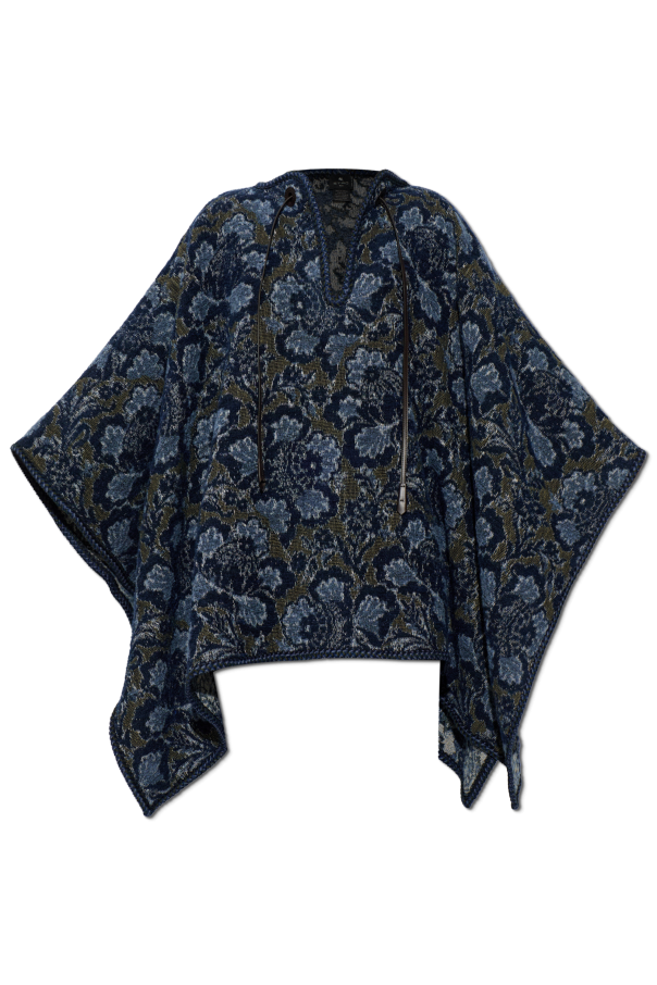 Poncho with floral motif od Etro