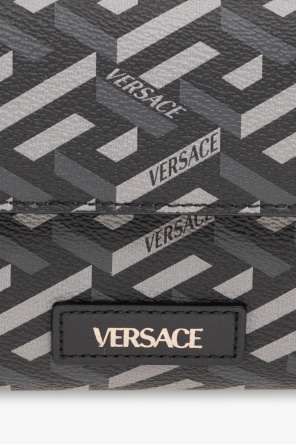 Versace SANDRO houndstooth-print tote bag zip-compartment Red
