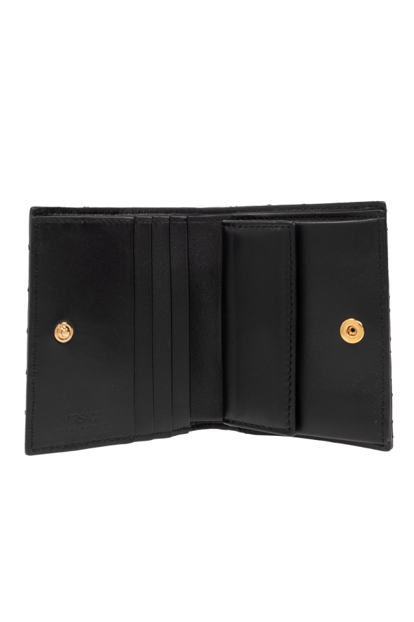 Versace Skórzany pikowany portfel