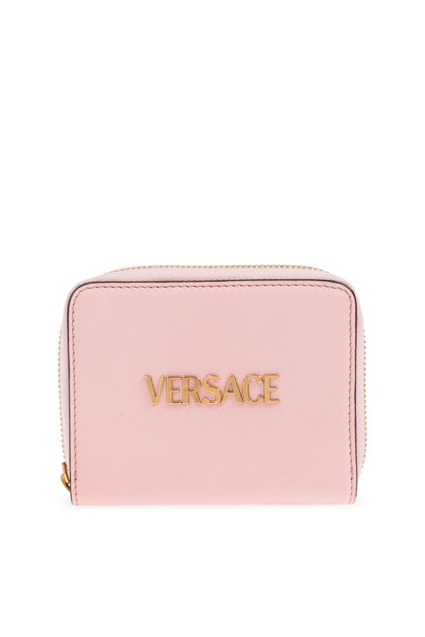Leather wallet with logo od Versace