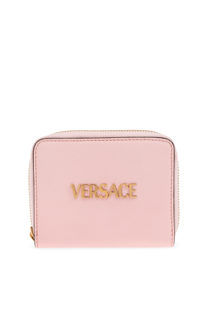 Leather wallet with logo