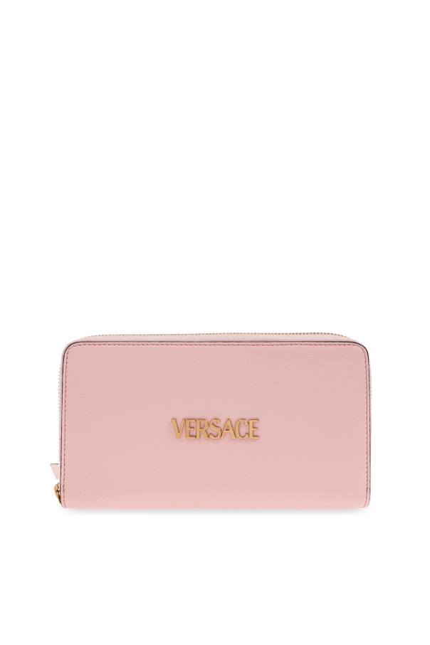 Leather wallet with logo od Versace