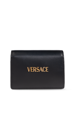 Leather wallet with logo