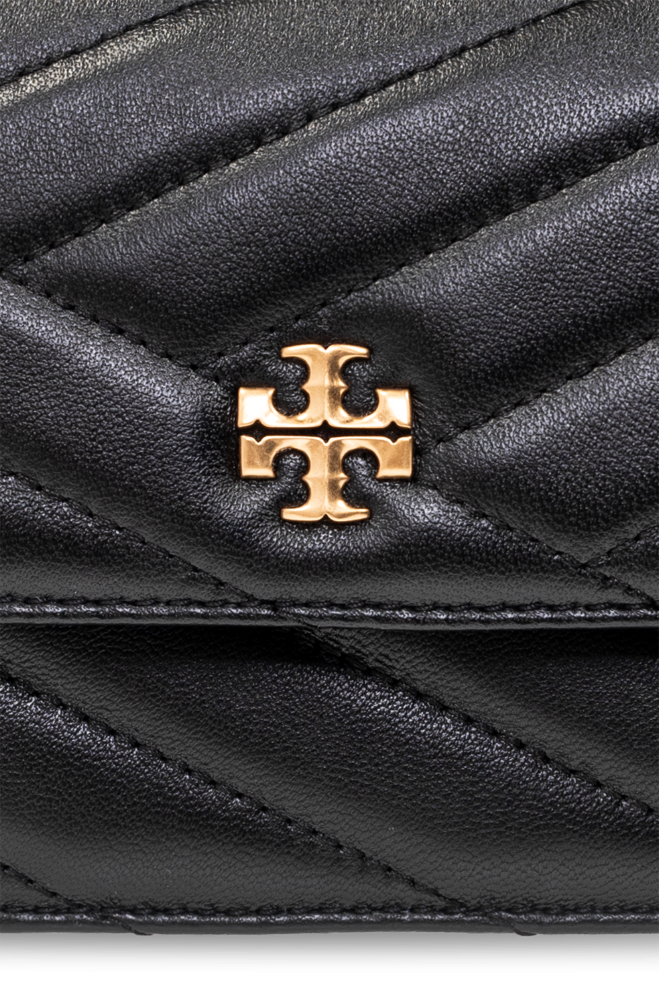 Kira Chevron Metallic Chain Wallet: Women's Designer Mini Bags