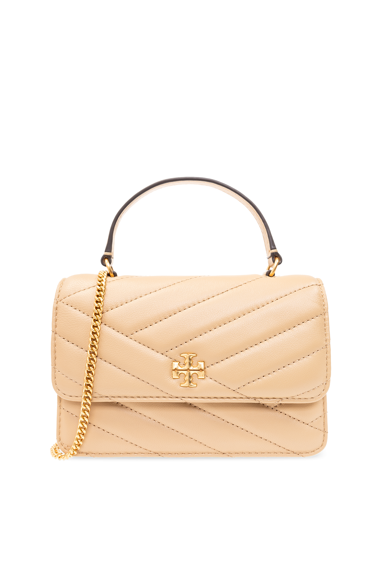 Mini Kira Chevron Top Handle Chain Wallet: Women's Designer Mini Bags
