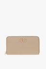 FERRAGAMO beige Leather wallet with logo