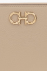 FERRAGAMO beige Leather wallet with logo