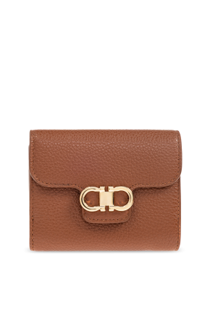 Leather wallet with logo