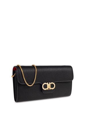 FERRAGAMO Leather wallet on a chain