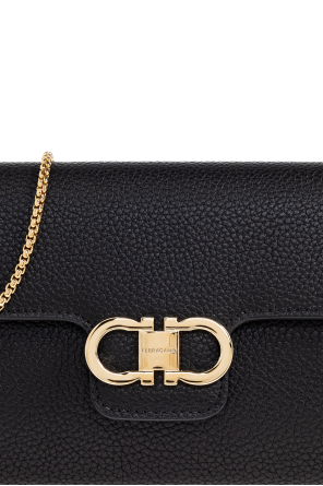 FERRAGAMO Leather wallet on a chain