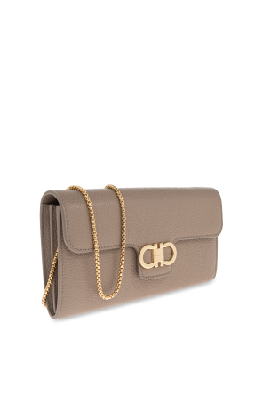 FERRAGAMO Leather wallet on a chain