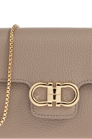 FERRAGAMO Leather wallet on a chain
