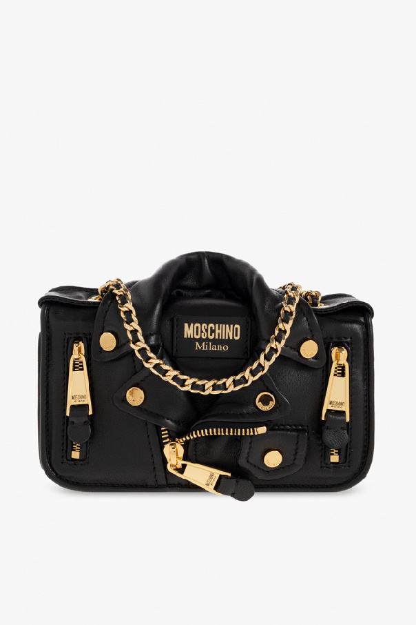 Moschino Leather wallet with chain
