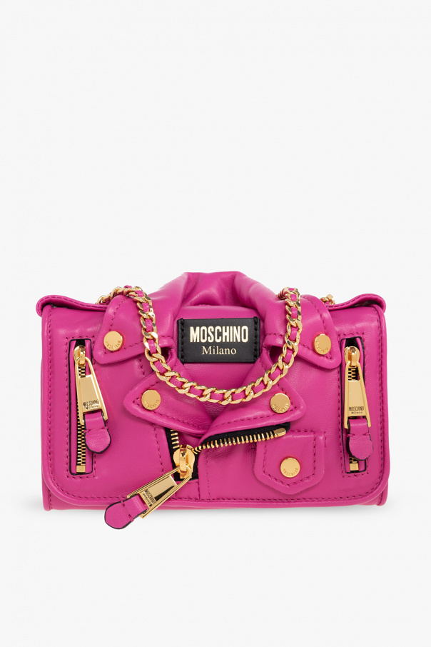Moschino Leather wallet with chain