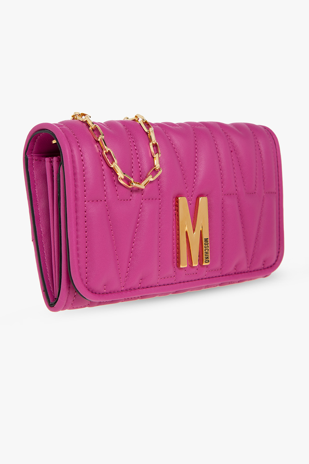 Moschino Leather wallet with chain