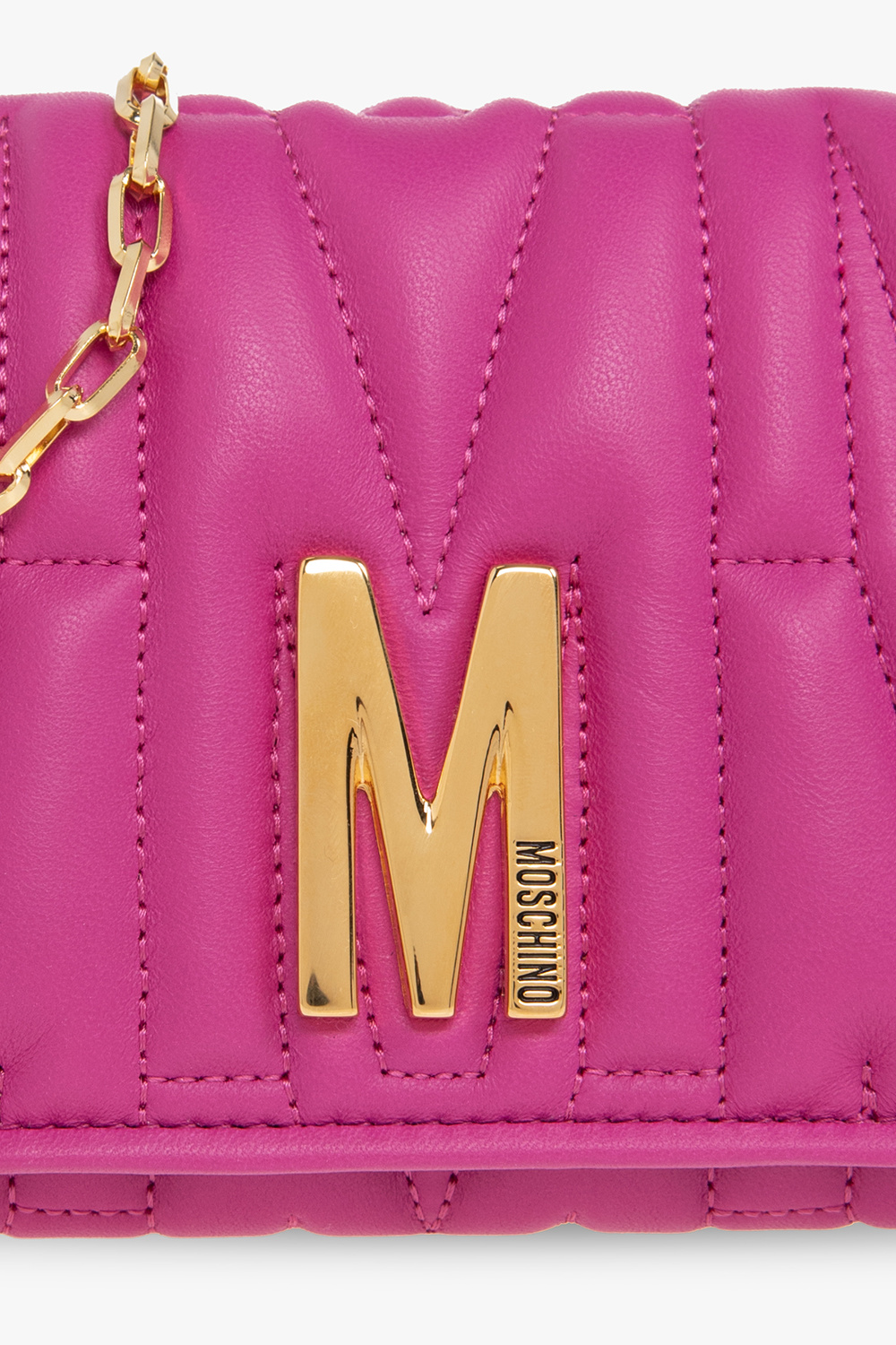 Moschino Leather wallet with chain