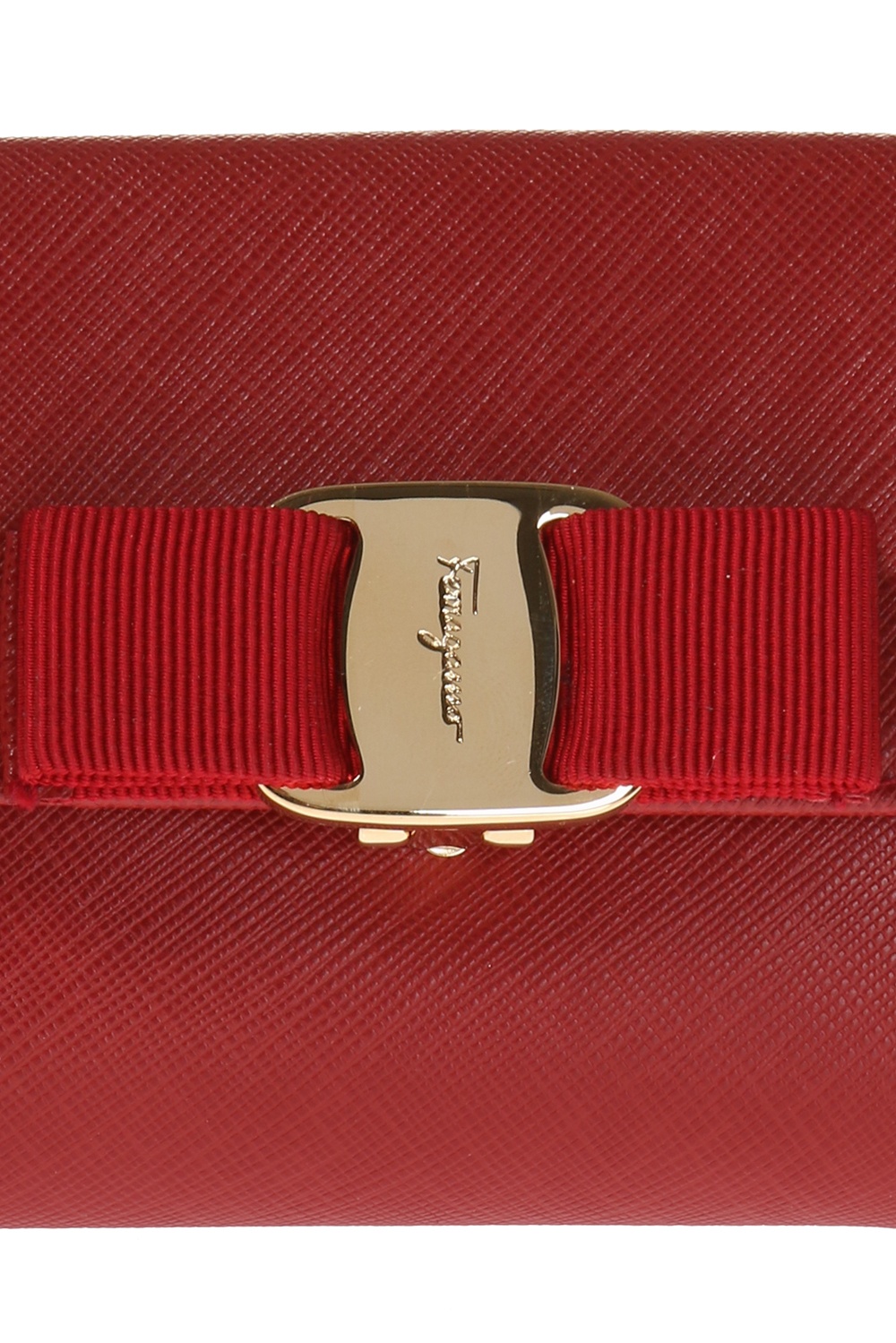 Salvatore Ferragamo Red Vara Bow Belt 