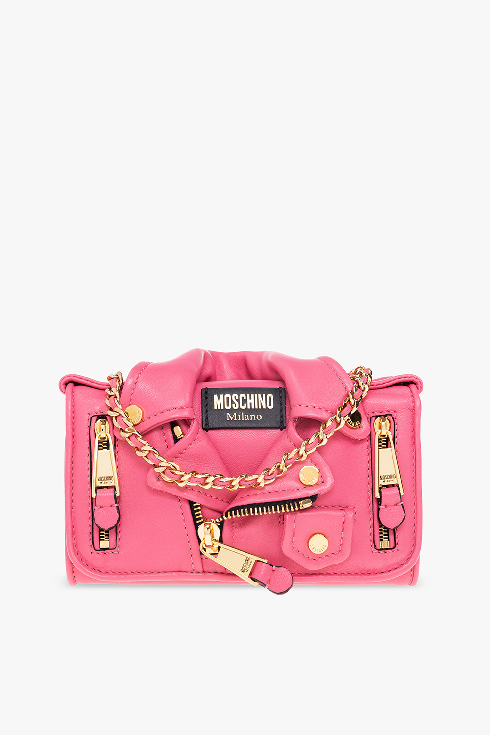 Moschino ‘Biker’ wallet with chain