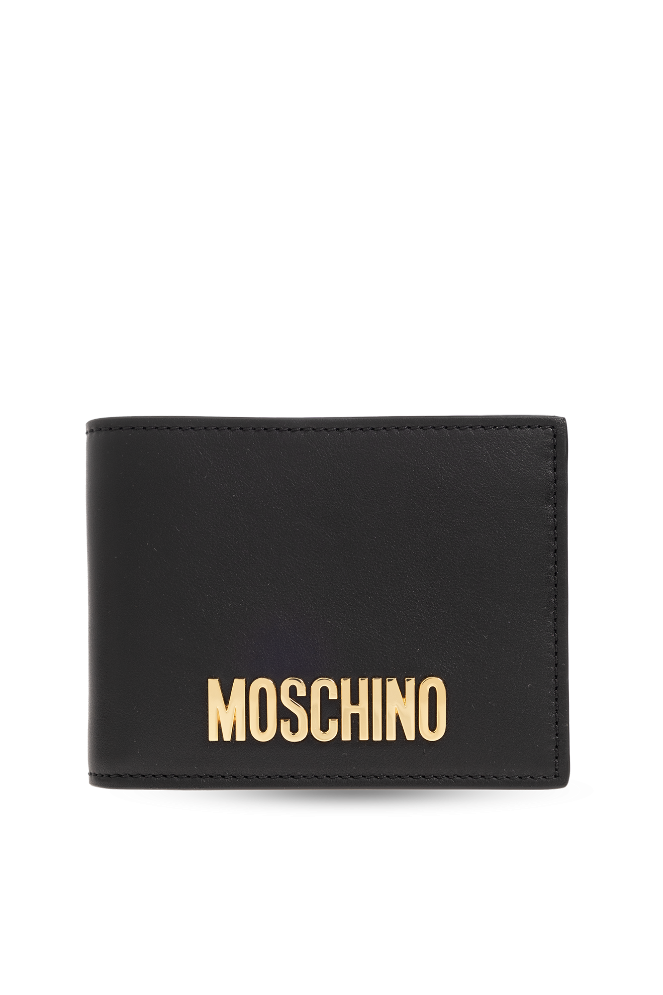 Black Leather wallet with logo Moschino - Vitkac Italy