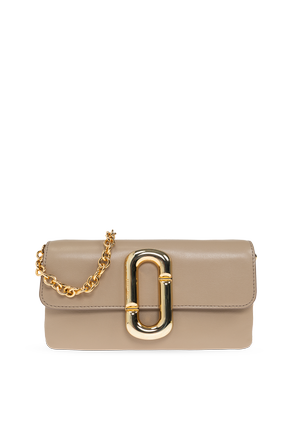 Bolso bandolera de cuero con logo
