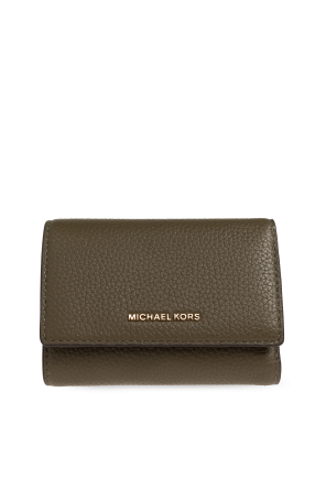 Leather wallet with logo