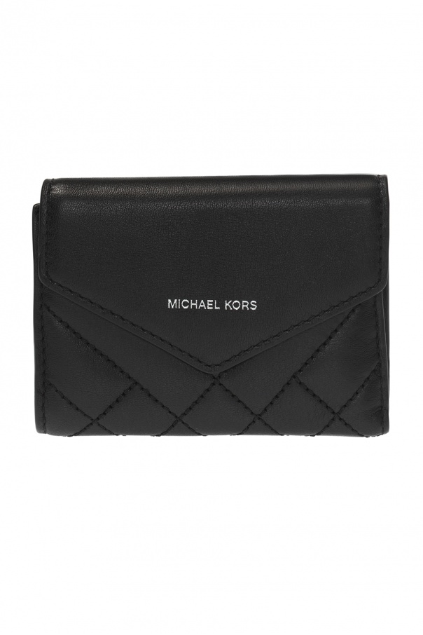 michael kors black quilted wallet