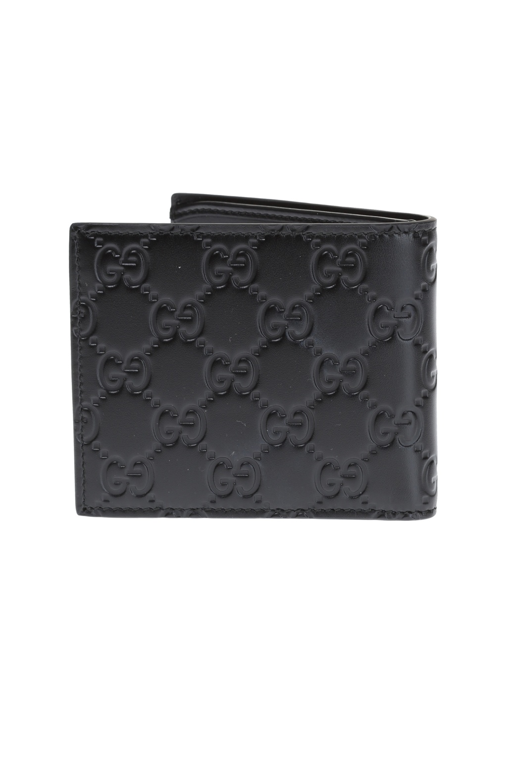 gucci black guccissima leather wallet