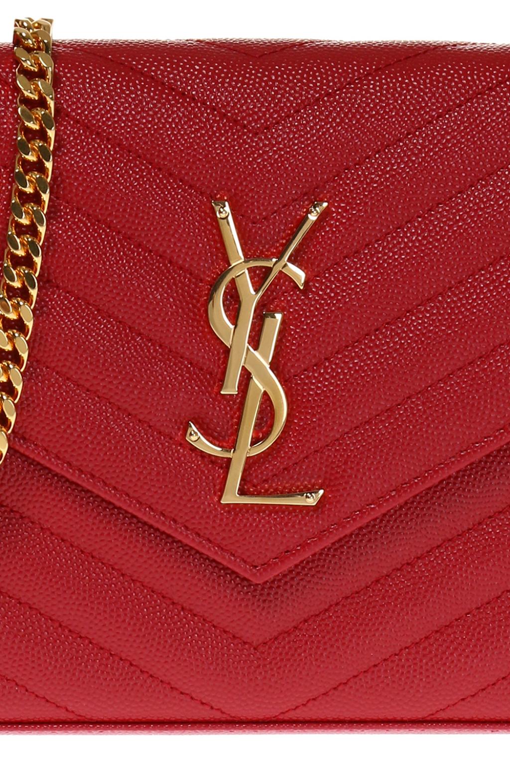 Others Saint Laurent Kahala Pink Canvas & Velvet YSL Logo Tote Bag