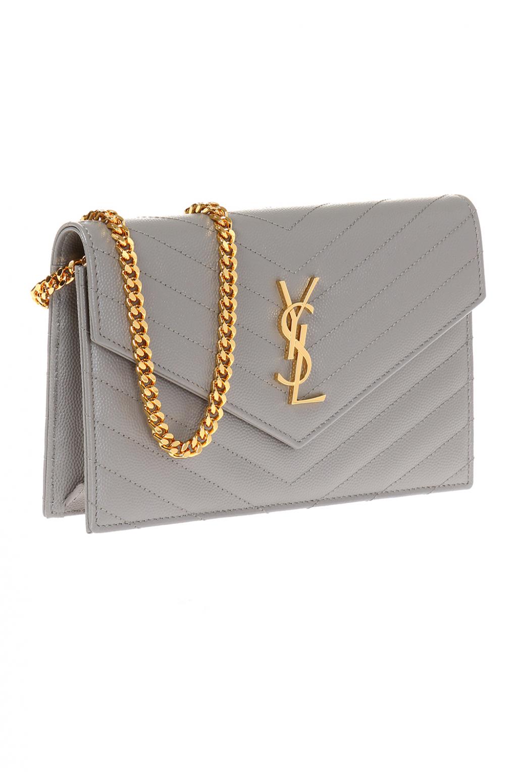 ysl monogram wallet on chain
