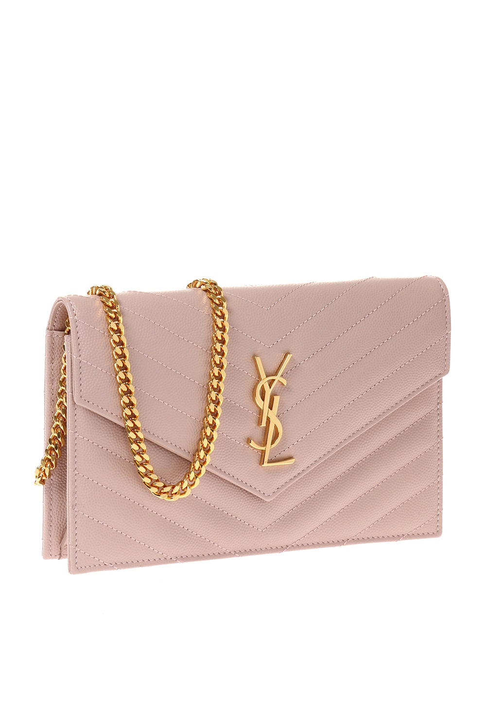 pink ysl wallet on chain