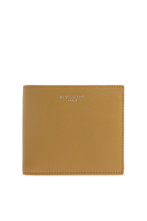 Leather wallet with logo