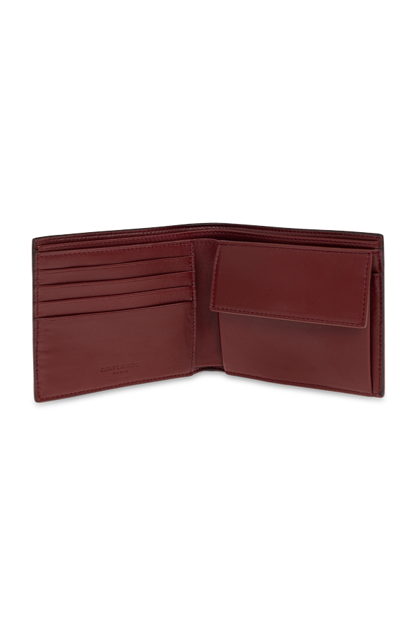 Saint Laurent Leder-Geldbörse mit Logo
