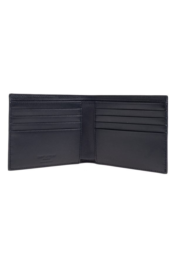 Saint Laurent Carteira de couro com logotipo