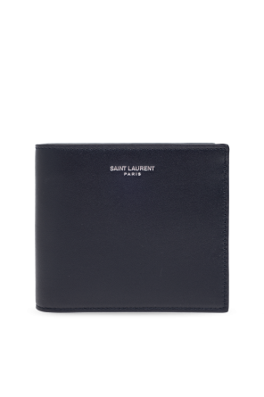 Leather wallet with logo