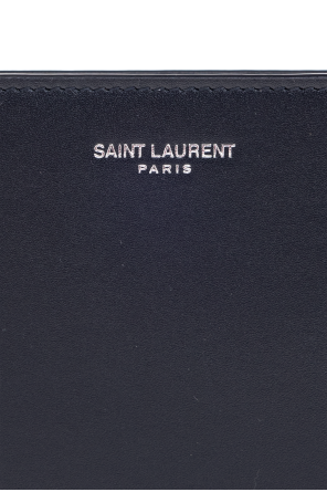 Saint Laurent Carteira de couro com logotipo