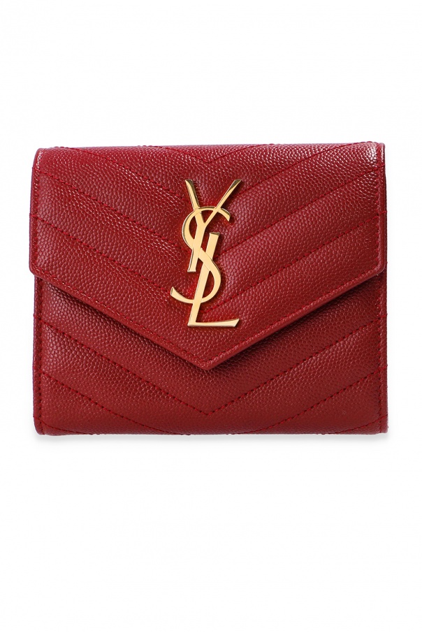 Saint Laurent Quilted wallet with logo