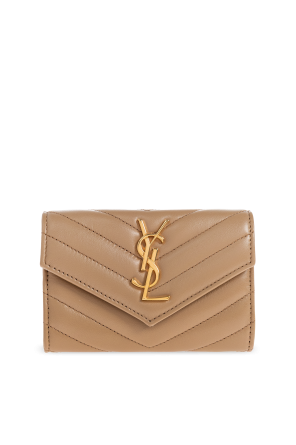 Cartera de cuero con logo