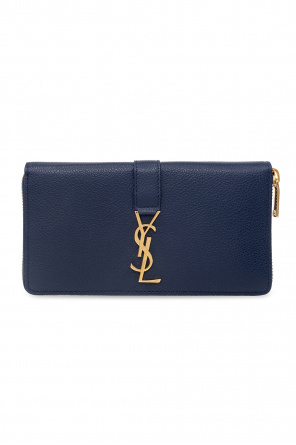 saint laurent navy wallet