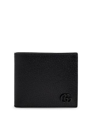 Leather wallet with logo